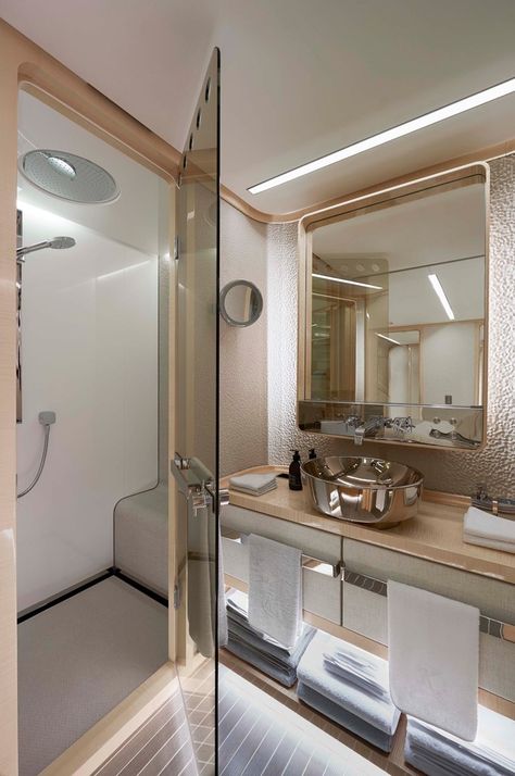 Yacht Bathroom Design, Luxury Yacht Bathroom, Yacht Bathroom, Boat Bathroom, Luxury Yacht Interior, Jet Privé, Yacht Interior Design, Super Yacht, Antonio Citterio