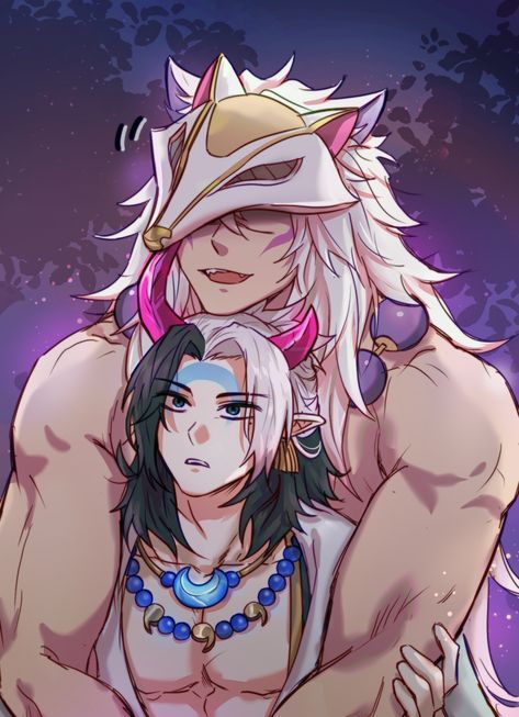 Spirit Blossom, Xayah And Rakan, Funny Umbrella, Anime Monsters, League Of Legends Characters, I Believe In Love, Cool Masks, Lol League Of Legends, Matching Profile Pictures