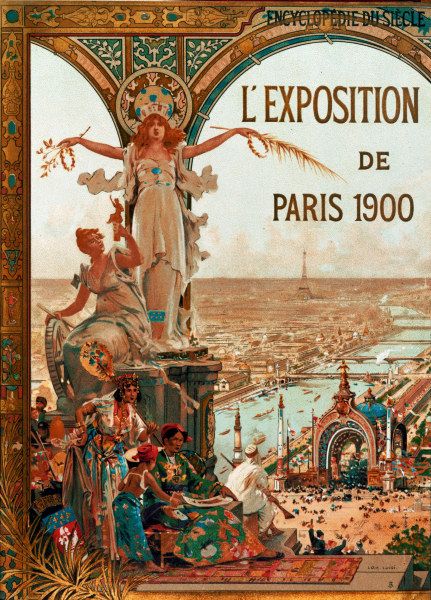 Paula y Luis visitan la Exposición Internacional. Ellos investigan un rumor. Un mural tiene información de la Lanza del Destino. Paris 1900, French Poster, Old Paris, Vintage Paris, World's Fair, Advertising Poster, Vintage Travel Posters, Vintage Travel, Vintage Ads