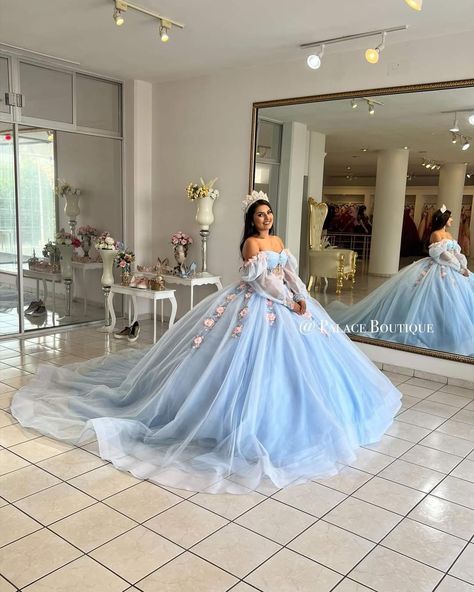 Light Blue Quinceanera Dresses Long Sleeve, Blue And Pink Quince Dress, Baby Blue Quince Dresses, Butterfly Quince Dress, Blue Cinderella Dress, Baby Blue Quinceanera Dresses, Light Blue Quince Dresses, Sky Blue Quinceanera Dresses, Blue Quince Dress