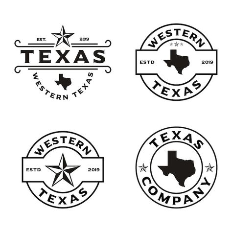 Vintage retro western country emblem tex... | Premium Vector #Freepik #vector #texas-logo #western-logo #vintage-logo #business-vintage Trailer Logo, Texas Logo, Texas Landscaping, Western Logo, Graphic Design Letters, Destination Branding, 6 Logo, Cow Horse, Nature Logo Design