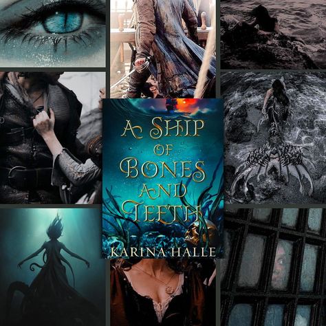 HG ✨🧚🏼‍♀️🗡🌜🖤✨ on Instagram: “📖: A Ship of Bones and Teeth by Karina Halle A dark, enchanting, fantasy retelling of The Little Mermaid with Pirates of the Caribbean…” Karina Halle, Caribbean Vibes, World Of Books, A Ship, Pirates Of The Caribbean, Little Mermaid, The Caribbean, Halle, Romance Books