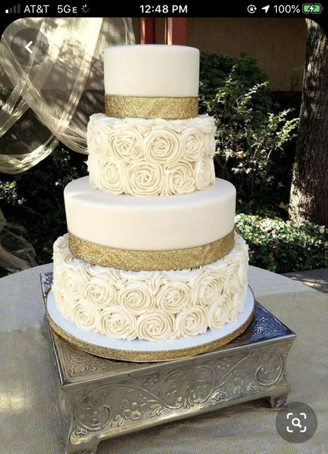 50th Wedding Anniversary Cakes, Ribbon Cake, Big Wedding Cakes, Wedding Anniversary Cakes, Romantic Wedding Cake, Savory Cakes, Wedding Cake Table, Fall Wedding Cakes, Cake Trends