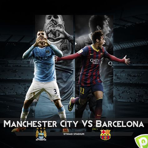 UEFA CL R16  Man City Vs Barca   Watch live on android https://play.google.com/store/apps/details?id=com.purevpn.fwc Barcelona Vs Manchester City, Etihad Stadium, Sport Banner, Soccer News, Man City, Watch Live, Fc Barcelona, Manchester City, Champions League