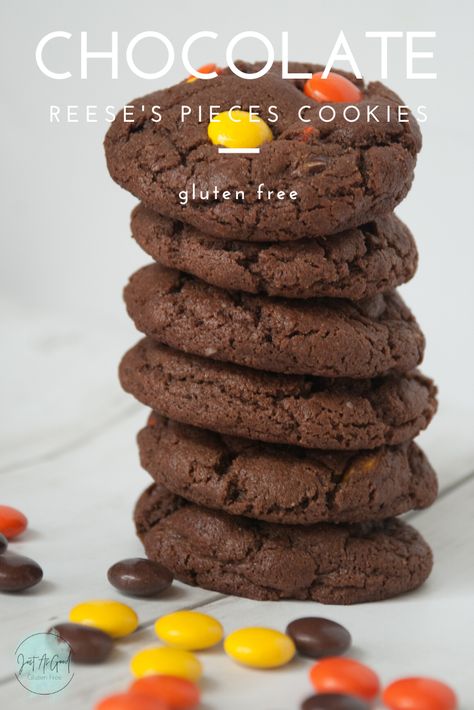 Gluten Free Reeses Pieces Cookies, Gluten Free Reeses Cookies, Reese's Pieces Cookies, Reeses Cookies, Reese's Pieces, Bakery Items, Cookies Bars, Gluten Free Flour Blend, Gluten Free Snacks