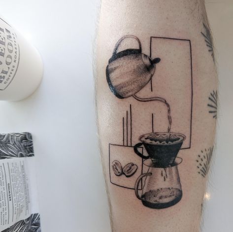 Coffee Tattoo, Forearm Band Tattoos, Coffee Tattoos, Coffee Barista, Cool Car Pictures, Getting A Tattoo, Unique Wedding Cakes, Minimalist Tattoos, Book Tattoo