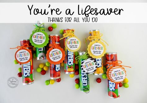 It's Written on the Wall: You're a LIFESAVER—Thanks For All You Do! Fun Appreciation Gifts Coffee Gift Basket, Volunteer Gifts, Volunteer Appreciation, Gourmet Gift Baskets, Staff Gifts, Employee Appreciation Gifts, Staff Appreciation, Treat Gift, Work Gifts