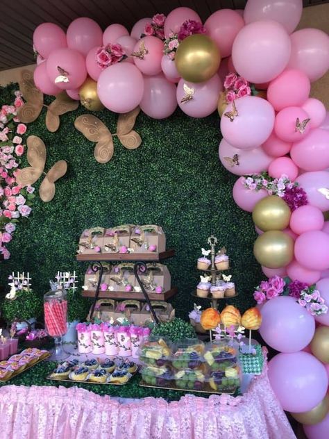 Butterfly Themed Birthday Party, Garden Baby Shower Theme, Theme Snack, Butterfly Theme Party, Butterfly Garden Party, Butterfly Party Decorations, 1st Birthday Girl Decorations, Notes Aesthetic, Garden Baby Showers