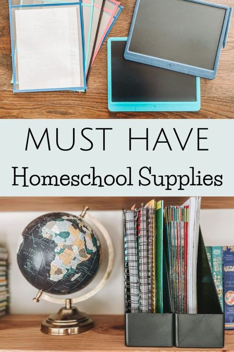 Homeschool Supplies: Easy Must Haves - Akin for the Simple Life Organize Homeschool Supplies, Busy Mom Planner, Minimalist Homeschool, Homeschool Room Organization, Homeschool Hacks, Homeschool Supplies, Homeschool Decor, Preschool Homeschool, Homeschool Crafts