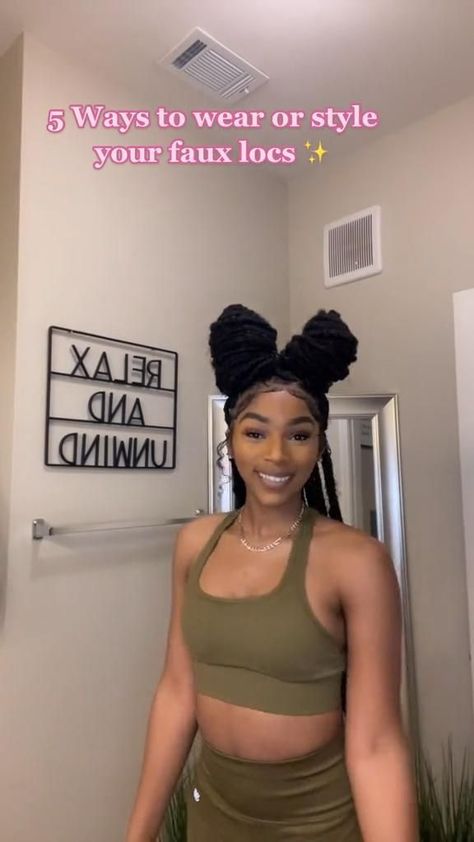 #fauxlocs #protectivestyles #protectivehairstyles #locstyles #fauxlocshairstyles Hairstyles On Butterfly Locs, Different Styles With Soft Locs, Edges For Soft Locs, Hairstyles With Faux Locs For Women, Different Soft Loc Styles, Style For Faux Locs, Styles To Put Your Soft Locs In, Different Styles To Do With Soft Locs, Styling My Soft Locs