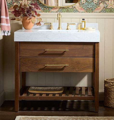 Bathroom Sinks & Vanities | Rejuvenation 36" Vanity, Light And Dwell, Interior Design Resources, Classic American Style, Wood Bathroom, Bathroom Sinks, Bathroom Sink Vanity, Bathroom Renos, Soft Close Drawers