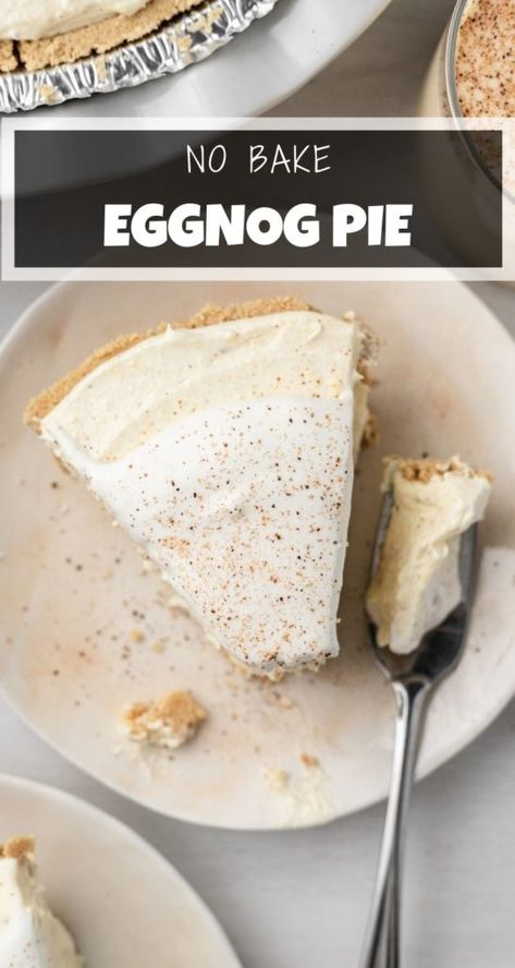 Christmas Pies, Eggnog Pie, Yummy Pies, Homemade Vanilla Pudding, Saltine Cracker, Baking Recipes Pie, Cracker Toffee, Chilled Desserts, Dessert Recipies