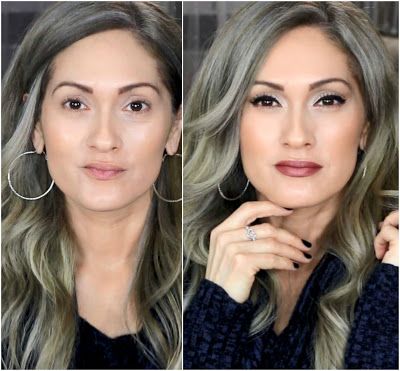 Beauty101byLisa: GRAMMY to GLAMMY Silver/Gray Hair Makeup - VIDEO Makeup Gray Hair, Dark Circles Under Eyes Makeup, Eyeliner Tutorial Winged, Gray Hair Makeup, Aging Skin Makeup, Eyeliner Video, Youthful Makeup, Silver Gray Hair, Grey Hair And Makeup