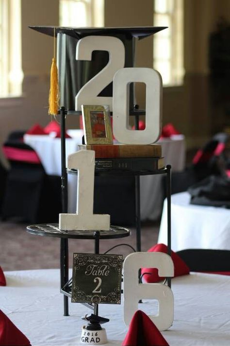 Graduation Centerpiece Grad Party Table Centerpieces For Boys, Tall Graduation Centerpieces, Academic Centerpieces, Boy Grad Party Centerpieces, Simple Graduation Centerpieces For Boys, Center Piceses For Graduation, College Graduation Party Ideas For Guys Decoration Center Pieces, Graduation Table Centerpieces, Boy Graduation