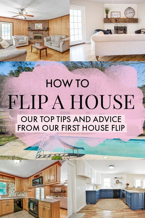 Thinking of flipping a house? I won't lie, it's definitely a lot of work! Here's everything you need to know before starting your first house flip plus our top tips and advice for first time flippers! Flip House Ideas, Business Llc, House Flipping Business, House Diys, Home Flip, Real Estate Investing Rental Property, Flipping Business, Removing Popcorn Ceiling, House Flip