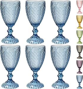 Colored Wine Glasses, Birthday 10, Blue Wine Glasses, Glass Goblets, Glassware Drinking, Blue Glassware, Decor Home Living Room, Desk Design, Drinking Glasses