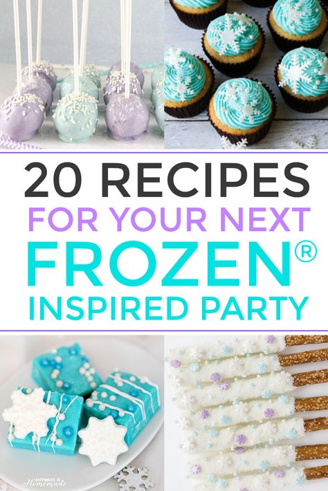 25 Recipes For Your Next Disney Frozen Inspired Party Frozen Birthday Party Food, Frozen Cake Pops, Movie Recipes, Frozen Party Food, Mocha Cheesecake, Flourless Chocolate Torte, Rodjendanske Torte, Valentines Recipes Desserts, Disney Recipes