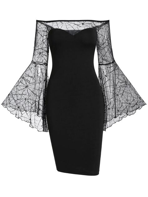 Cheap Dresses Casual, Gothic Halloween, Vestidos Vintage, Sleeve Bodycon Dress, Halloween Dress, Classy Dress, Bodycon Mini Dress, Costumes For Women, Gothic Fashion