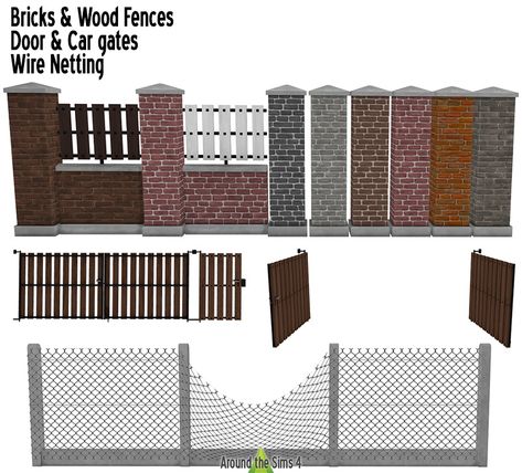 Around the Sims 4 | Custom Content Download | Custom fences & gates Ts4 Fence Cc, Sims 4 Gate, Sims 4 Fence And Gate Cc, Sims 4 Fence Cc, Around The Sims 4, Fence Gates, Black Front Door, Country Fences, Die Sims 4