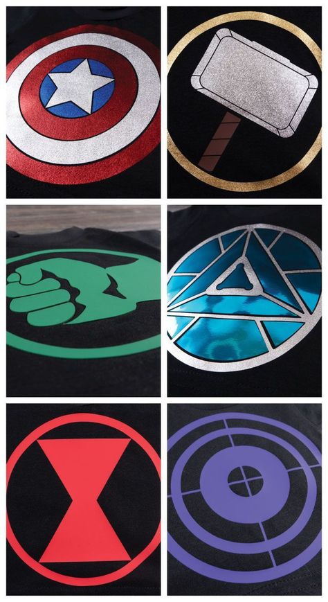 #AvengersEndgame is here- we're so excited we made fan shirts for the original six Avengers!  Want to make your own fan shirt? Click the link to request your free samples!  #htv #heattransfervinyl #avengers The Original Six Avengers, Original Six Avengers, Marvel Decor, Avengers Painting, Avengers Tattoo, Heat Transfer Vinyl Projects, Original Six, Cd Art, Marvel Wallpaper