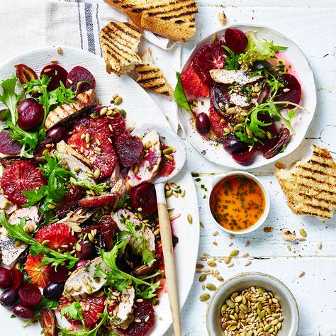 Pork fillet salad with beetroot & blood orange Australian Bbq, Australian Recipes, Recipes Grill, Bbq Recipe, Pork Fillet, Beetroot Salad, Australian Food, Food Test, Stir Fries