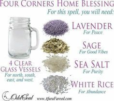 Home Blessing Spell, Blessing Spell, Wicca Recipes, Home Blessing, Jar Spells, Witch Bottles, Wiccan Magic, Peaceful Environment, Spell Jar