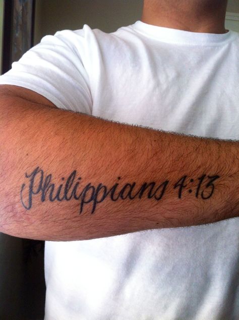 Philippians 4:13 Philipians4:13 Tattoo Men, Philipians4:13 Tattoo, Philippians 4 13 Tattoo, Tattoo Men Sleeve, Simple Leg Tattoos, Tattoo Black Women, Biblical Tattoos, 13 Tattoo, 7 Tattoo