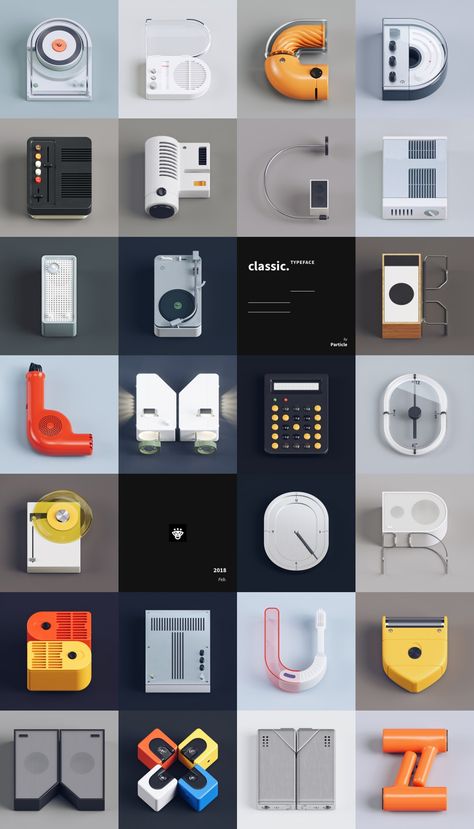 Alphabet, Particle, design Gao Yang #iconic #design #dieterrams #Braun  #madeingermany @homemagazineita Dieter Rams Design Products, Braun Dieter Rams, Dieter Rams Design, Drukarka 3d, Braun Design, Dieter Rams, 3d Typography, Industrial Design Sketch, Objet Design