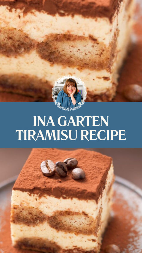 Ina Garten Tiramisu Recipe Ina Garten Tiramisu Recipe, The Best Tiramisu Recipe, Best Tiramisu Recipe Italian, Tiramisu Filling Recipe, Tiramisu Recipe Giada, Terimasu Recipe, Ina Garten Dessert Recipes, Mascarpone Tiramisu, Authentic Italian Tiramisu Recipe