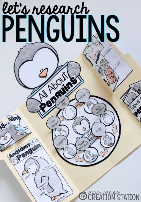 Penguin Science Lapbook - Blog post also lists other great resources about penguins