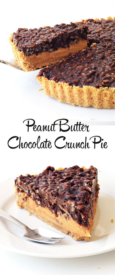 Chocolate Peanut Butter Crunch Pie Milk Bar, Chocolate Peanut Butter Crunch Pie, Chocolate Crunch Cheesecake, Cherry Crunch, Butter Desserts, Butter Crunch, Peanut Butter Crunch, No Bake Peanut Butter, Pie Pops