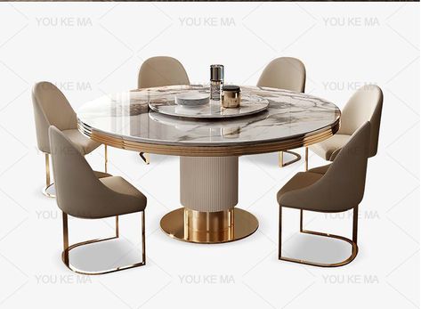 Practical still very classy table Marble Round Dining Table, Round Marble Dining Table, Circular Dining Table, Dining Table And Chair, Modern Restaurant, Table Ronde, Elegant Furniture, Luxury Dining, Dining Table Marble