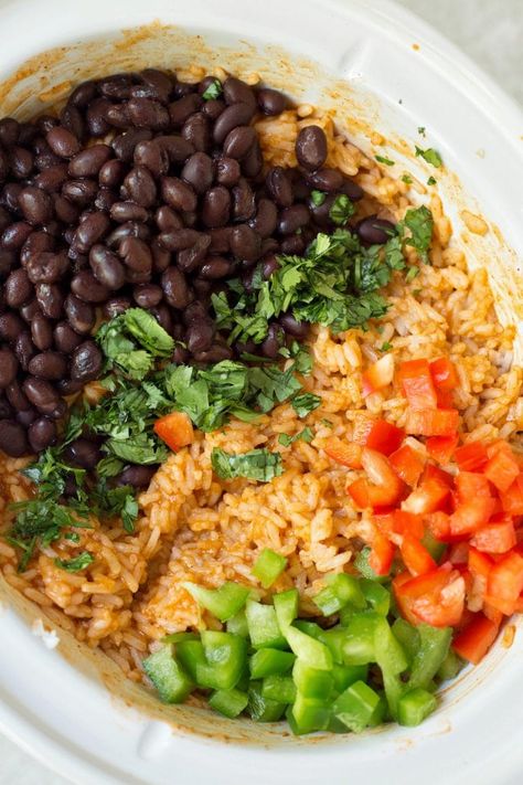 Crockpot Taco And Rice Recipe: It's As Good As It Looks! - Lady and the Blog Taco And Rice, Crockpot Rice And Beans, Vegetarian Taco Filling, Crockpot Rice, Crockpot Rice Recipes, Meatless Taco, Vegetarian Slow Cooker, Crockpot Taco, Beans In Crockpot