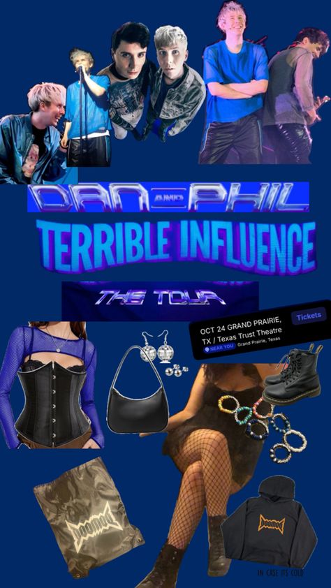 My outfit inspiration for Dan and Phil terrible influence tour Tour Outfits, Grand Prairie, My Outfit, Dan And Phil, Outfit Inspirations, Outfit Inspo