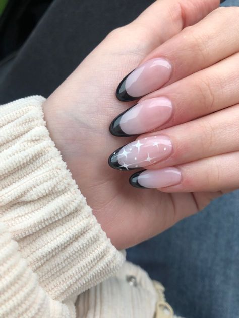 Acrylic nails, almond shape, nail art Short French Tip Acrylic Nails Almond With Design, Short Nail Designs Almond Shape, Mail Inspo Almond, Birthday Nails Almond Shape, Mail Inspo 2022, Medium Almond Acrylic Nails, Cute Almond Shaped Nails, Almond Shape Nail Art, Almond Shape Nail Ideas