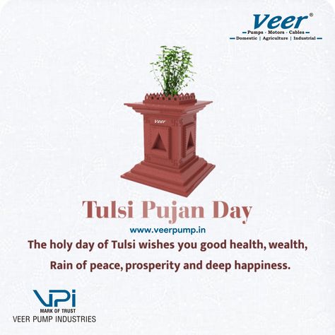 Coinciding with the #auspicious #occasion of #Christmas on #December 25, #TulsiPujanDiwas is celebrated in the #country. On this #day, #holy basil #plant aka #Tulsi is #worshipped and also #planted. #TulsiPujan #VeerPump #veer #pumps #solar #solarpump #bldcmotor #BLDC #submersiblepump #motor #pump www.veerpump.in +919924476551 Tulsi Puja, Tulsi Plant, Design Motivation, 25 December, Basil Plant, Holy Basil, Submersible Pump, December 25, Agriculture