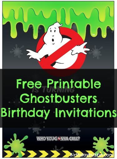 Looking to throw an amazing Ghostbusters birthday party? Use these free printable Ghostbusters birthday invitations to let all the rest of the team know that they are invited to a day of Ghost catching, fun and birthday cake. The free templates include a background which has green slime oozing down. The Ghostbusters emblem is also … Ghostbusters Party Invitations, Ghostbusters Birthday Invitations, Ghostbusters Birthday Party Invitations, Ghostbuster Themed Party, Ghostbuster Birthday Party Ideas, Ghostbusters Party Ideas, Ghostbuster Birthday, Ghost Busters Birthday Party, Ghostbusters Birthday