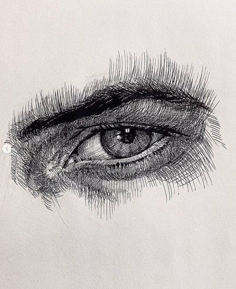 Eye Sketch features We Are The Universe, Hatch Drawing, Artists Painting, Academic Drawing, Pen Art Work, Eyes Artwork, Eye Sketch, Scribble Art, Figure Sketching