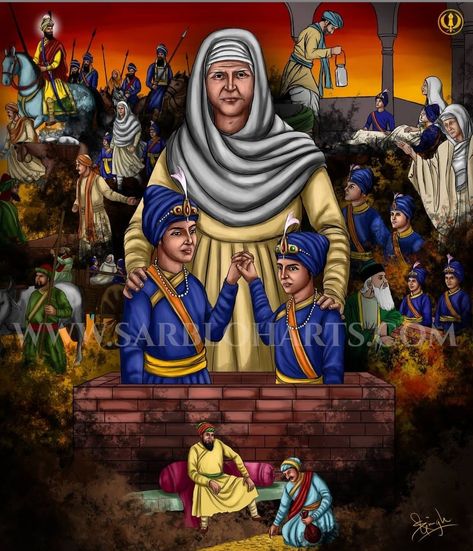 Chaar Sahibzaade Drawing, Chaar Sahibzaade Shahidi, 4 Sahibzade Pics, Char Sahibzade Pics Hd, Guru Gobind Singh Ji And Sahibzade, Char Sahibzade Pics Full Hd, Chote Sahibzade Pics, Guru Gobind Singh Ji Family Pic, Guru Nanak Photo