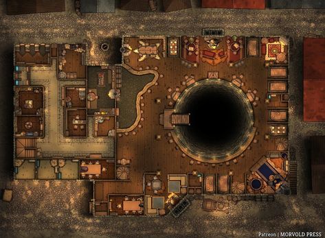 Yawning Portal Inn | Extended Edition [45 x 33] : r/dungeondraft The Yawning Portal, Map Layout, Building Map, Battle Map, Tabletop Rpg Maps, Dnd 5e Homebrew, Rpg Map, Dungeon Maps, D D Maps