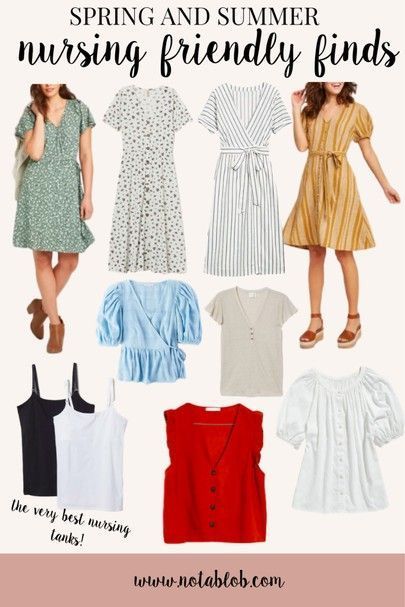 Spring and summer breastfeeding friendly Postpartum fashion Summer Nursing Outfits, Postpartum Wardrobe, Post Baby Fashion, Feeding Dresses, Postpartum Fashion, Baby Bump Style, Post Partum Outfits, Minimal Wardrobe, Breastfeeding Clothes