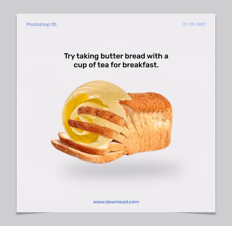 Simple Social Media Post Design, Bread Social Media Design, Bakery Social Media Design, Advert Design, Bread Packaging, Food Bread, Bread Shop, I Am Passionate, Butter Bread