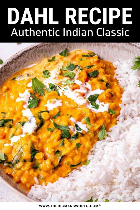 This comforting red lentil dahl recipe is a hearty Indian-spiced stew. It’s naturally vegan and gluten free, easy to make in one pot, and ready in just 30 minutes! Lentil Daal Vegan, Best Indian Recipes Vegetarian, Lentil Dal Vegan, Healthy Lentil Curry, Tikka Masala Lentils, Red Lentil Dahl Soup, Vegan Red Lentils Recipe, One Pot Lentil Recipes, Hearty Lentil Stew