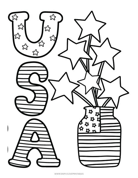 Red White And Blue Toddler Activities, Fourth Of July Coloring Pages, July Coloring Pages, Cardmaking Printables, Memorial Day Coloring Pages, 4th Of July Crafts, Fourth Of July Crafts For Kids, July Colors, Elderly Activities