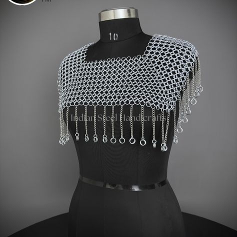 Chainmail Square Shoulder, Chainmail Jump Ring, Chainmail Neck Piece, Cosplay Costume, Chainmail Festival, Renaissance Faire Larp Gift. Buy or Know more to check my bio>> #larp #larpitems #cosplay #cosplayitem #cosplayarmor #bestitems #bestarmor #armorparts #medievalgloves #medievalarmor #larp #larpitems #cosplay #cosplayitem #cosplayarmor #bestitems #bestarmor #armorparts #medievalgloves #medievalarmor #bestgloves #pouldolron #medievalgorget #ladyarmor #Chainmailarmor #Chainmailtop Chainmail Armor, Chainmail Top, Best Armor, Cosplay Armor, Medieval Armor, Neck Piece, Chain Mail, Larp, Jump Rings