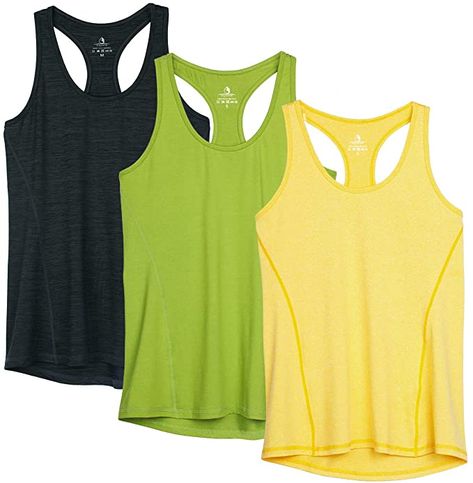 Amazon.com: icyzone Workout Tank Tops for Women - Racerback Athletic Yoga Tops, Running Exercise Gym Shirts(Pack of 3): Clothing Yoga Leggins, Exercise Gym, Running Tank Tops, Sport Top, Sport Tank Tops, Babydoll Lingerie, Yoga Shirts, Gym Shirts, Running Workouts