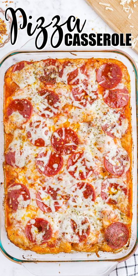 Skip the takeout and make this easy pepperoni pizza casserole with biscuits! This homemade, biscuit pizza bake only takes 10 minutes of prep and a handful of ingredients. Pizza Casserole With Biscuits, Casserole With Biscuits, Easy Pepperoni Pizza, Unique Pizza Recipes, Dinner Quick And Easy, Pepperoni Pizza Casserole, Homemade Biscuit, Biscuit Pizza, Easy Biscuit Recipe