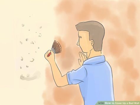 How to Cover Up a Bad Wall: 15 Steps (with Pictures) - wikiHow How To Cover Bad Walls, Cracked Wall, Old Wall, Wall Spaces, Cool Walls, A Bad, The Wall, Wall Coverings, House Ideas