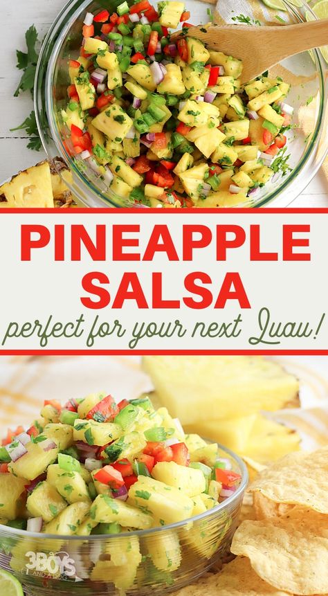 Fruity and Totally Easy Pineapple Salsa Recipe Pineapple Salsa Recipe, Easy Salsa Recipe, Guacamole Recipe Easy, Easy Guacamole, Pineapple Recipes, Fruit Salsa, Pineapple Salsa, Fresh Pineapple, Ground Beef Recipes Easy