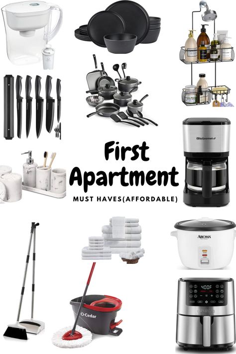 First Home Must Haves, First Apartment Must Haves, Home Must Haves, Kitchen Essentials List, Apartment Must Haves, New Home Essentials, First Apartment Checklist, Apartment Checklist, Minimalist Apartment Style